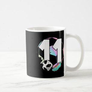Caneca De Café Menina Jogadora de Futebol de 11 Anos de Idade Com