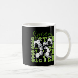 Caneca De Café Menina Jovem Futebol Irmã Coquete Laço Futebol Fof