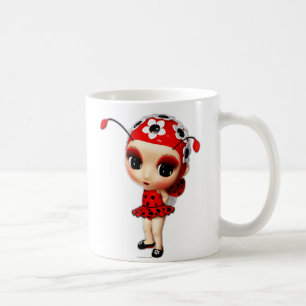 Caneca De Café Menina Ladybug
