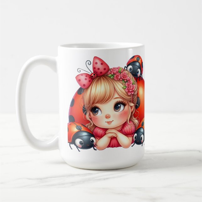 Caneca De Café Menina Ladybug (Esquerda)