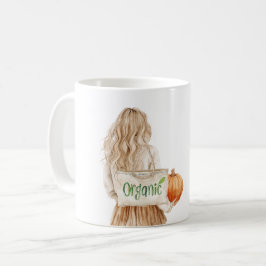 Caneca De Café Menina Loira Mercado de Produtores Orgânico