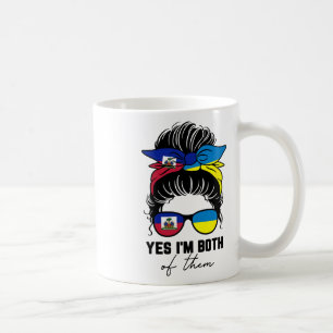 Caneca De Café Menina metade haitiana metade ucraniana Haiti Ucrâ