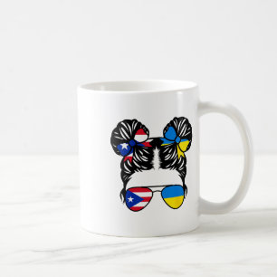 Caneca De Café Menina Metade Porto Riquenha Metade Ucraniana Port