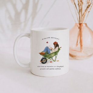 Caneca De Café Menina Nascida em Setembro Monograma