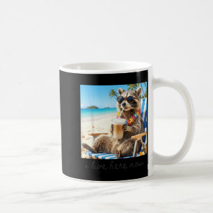 Caneca De Café Menina selvagem verão guaxinim meme engraçado mulh