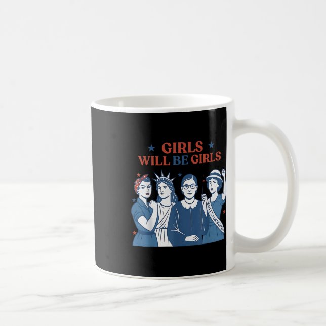 Caneca De Café Menina Será Meninas Divertido (Direita)