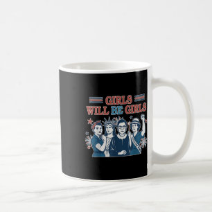Caneca De Café Menina Será Meninas Patriótico Feminista 4 De Julh