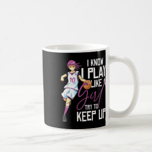 Caneca De Café Meninas Bysketbyll Eu Sei Que Eu Toco Como Uma Gar