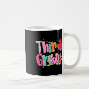 Caneca De Café Meninas da Terceira Série de Volta às Aulas Lápis