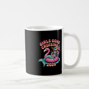 Caneca De Café Meninas em Cruzeiro 2026 Sereia Flamingo Férias