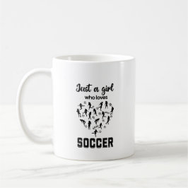 Caneca De Café Meninas em silhueta jogando Futebol 