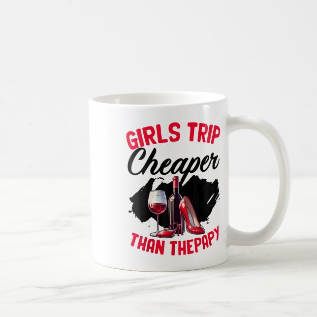 Caneca De Café Meninas Engraçadas Trip Bachelorette Wine Party Gi (Direita)