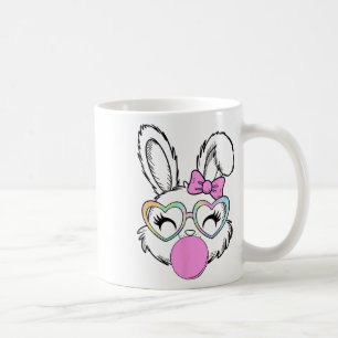Caneca De Café Meninas Mulheres Coelho Bunny Face Rosa Coquette L