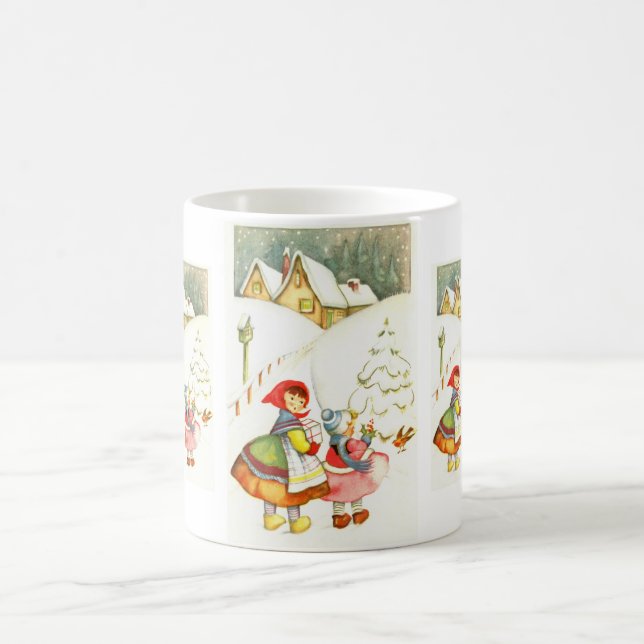 Caneca De Café Meninas na neve (Centro)