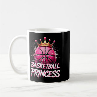 Caneca De Café Meninas Princesa de Beisebol Rosa Coroa de Bola de