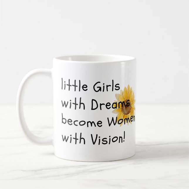Caneca De Café Meninas Se Tornam Mulheres Fortes Mug (Esquerda)