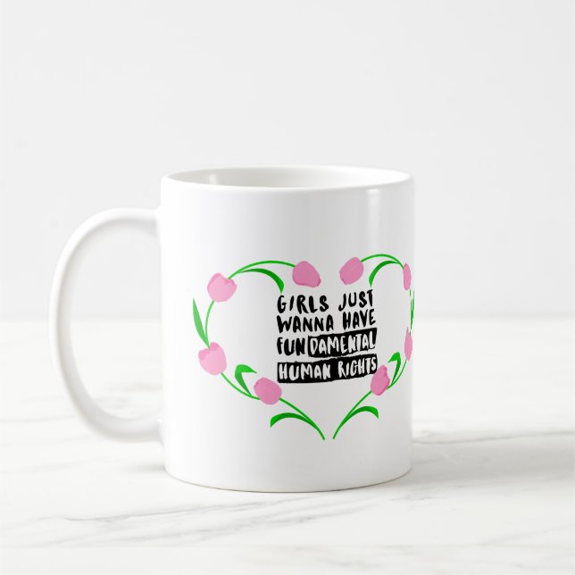 CANECA DE CAFÉ MENINAS SÓ QUEREM MUG DE DIREITOS FUNDAMENTAIS (Esquerda)