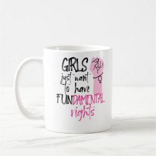 Caneca De Café Meninas Só Querem Ter Direitos Fundamentais Femin