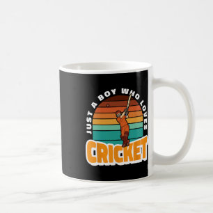 Caneca De Café Menino Ama Fantasia de Críquete Tsman Jogar Críque