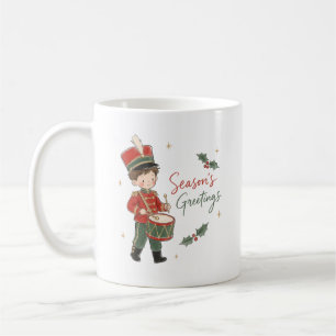 Caneca De Café Menino Bateria em Aquarela