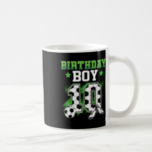 Caneca De Café Menino de 10 anos de idade fazendo aniversário de