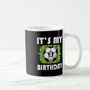 Caneca De Café Menino de 8 anos jogador de futebol no 8º aniversá