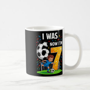 Caneca De Café Menino de Aniversário Eu Era 6 Agora Eu Tenho 7 Se