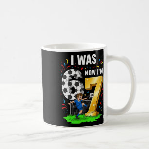 Caneca De Café Menino de Aniversário Eu Era 6 Agora Eu Tenho 7 Se