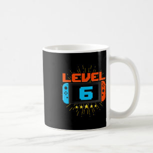 Caneca De Café Menino de Aniversário Nível 6 Desbloqueado Jogo de