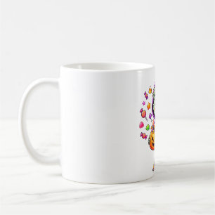 Caneca De Café Menino de Doces de Abóbora com Capuz Roxo