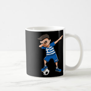 Caneca De Café Menino de Futebol Dabbing Camisa da Grécia Amantes