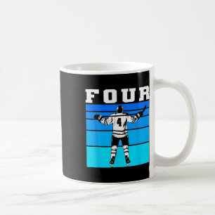 Caneca De Café Menino de Hóquei 4º Aniversário Quatro Aniversário