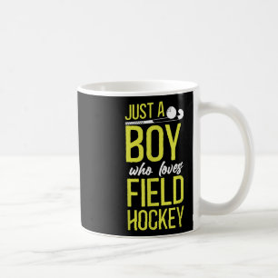 Caneca De Café Menino de Hóquei em Campo Apenas Um Menino Que Ama