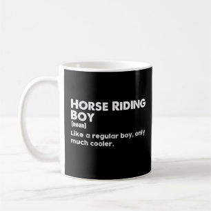 Caneca De Café Menino de Montaria Engraçado Definição Equestre