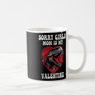 Caneca De Café Menino Dinossauro Engraçado T Rex Desculpe Meninas