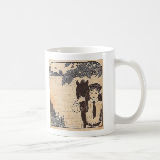 Caneca De Café Menino e cavalo (Direita)