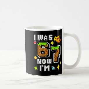 Caneca De Café Menino jogador pixel aniversário tinha 6 7 anos de