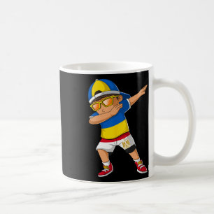 Caneca De Café Menino meio ucraniano meio egípcio Bandeira da Ucr