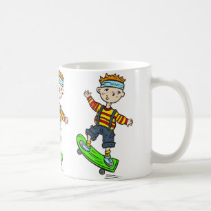 Caneca De Café Menino no skate