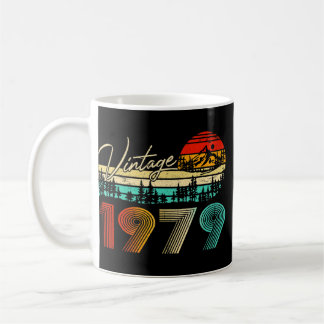 Caneca De Café Meninos De 44 Anos Meninas Vintage 1979 44 Anivers