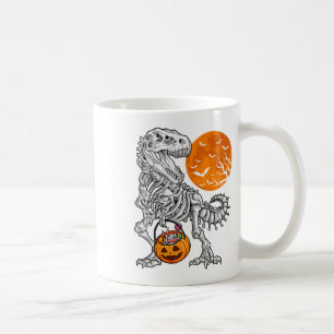 Caneca De Café Meninos Halloween Dinossaur Skeleton T Rex Scarpk