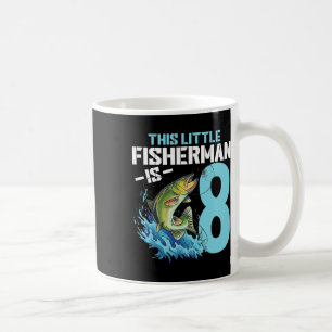 Caneca De Café Meninos Pescarando Camisa De Nascimento De 8 Anos