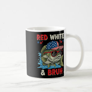 Caneca De Café Meninos Vermelhos Brancos E Bruh Pescando Bandeira