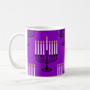 Caneca De Café menorah hanukkah jewant impressão