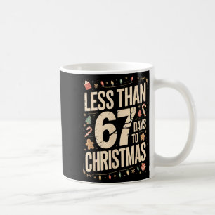 Caneca De Café Menos de Seis Sete 67 Dias Para o Natal Correspond