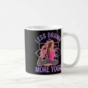 Caneca De Café Menos Drama Mais Yoga-Yoga Divertido Exercício de