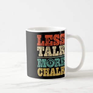 Caneca De Café Menos Fale Mais Giz Engraçado Piscina Bilhar Jogad