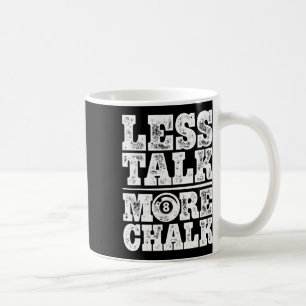Caneca De Café Menos Fale Mais Giz Engraçado Piscina Bilhar Jogad
