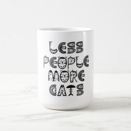 Caneca De Café Menos Pessoas Mais Gatos 