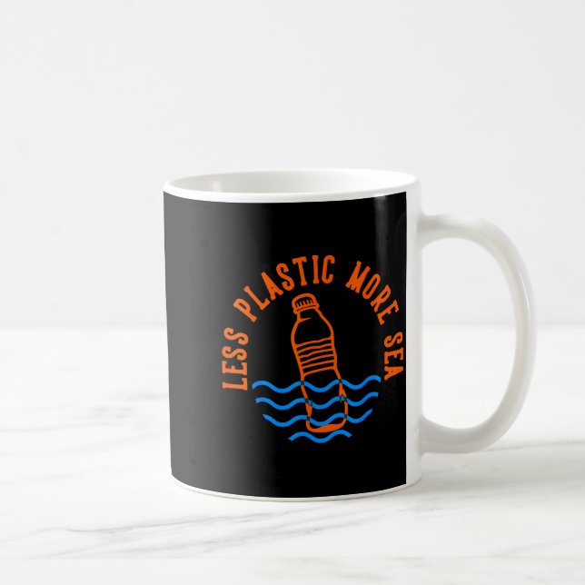 Caneca De Café Menos Plástico Mais Mar  (Direita)